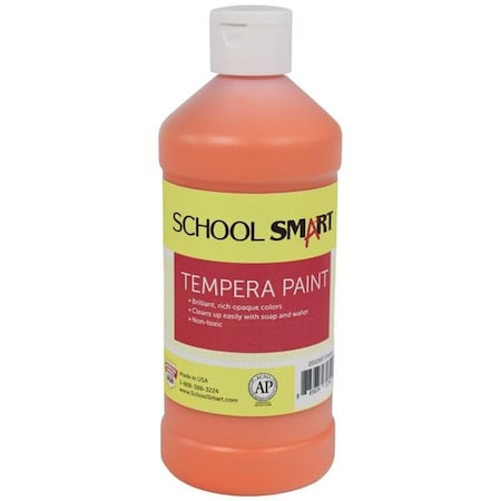 School Smart School Smart 2002697 1 Pint Tempera Paint; Orange 2002697